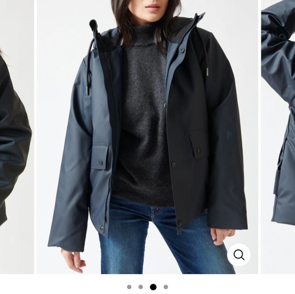 Rains Dark Gray Short Parka - Picture 3 of 3